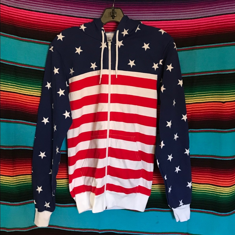 Amazing USA 🇺🇸 . American Apparel Hoodie.  Small